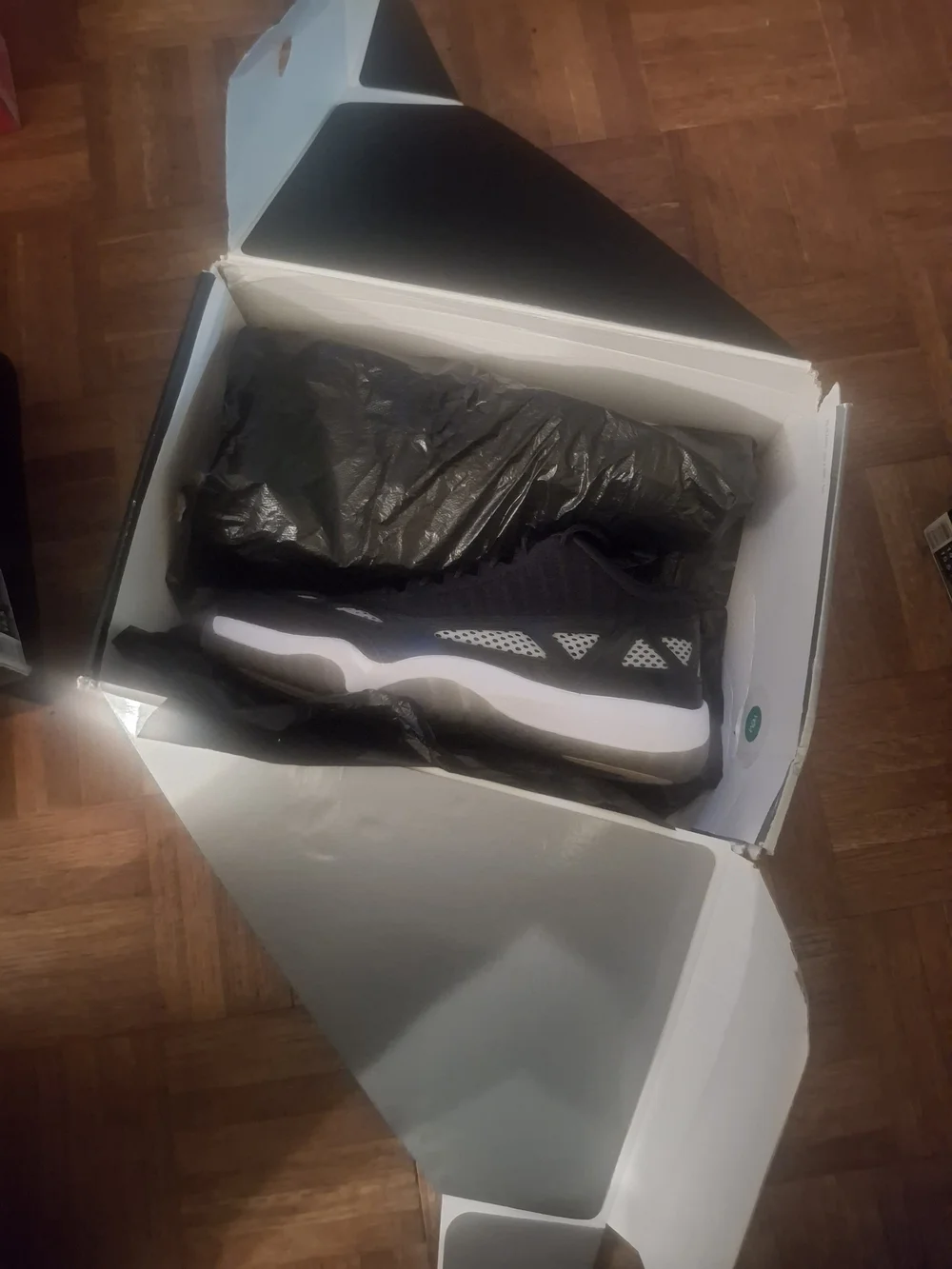 Men's Jordan Black and White Knit Training Sneakers
